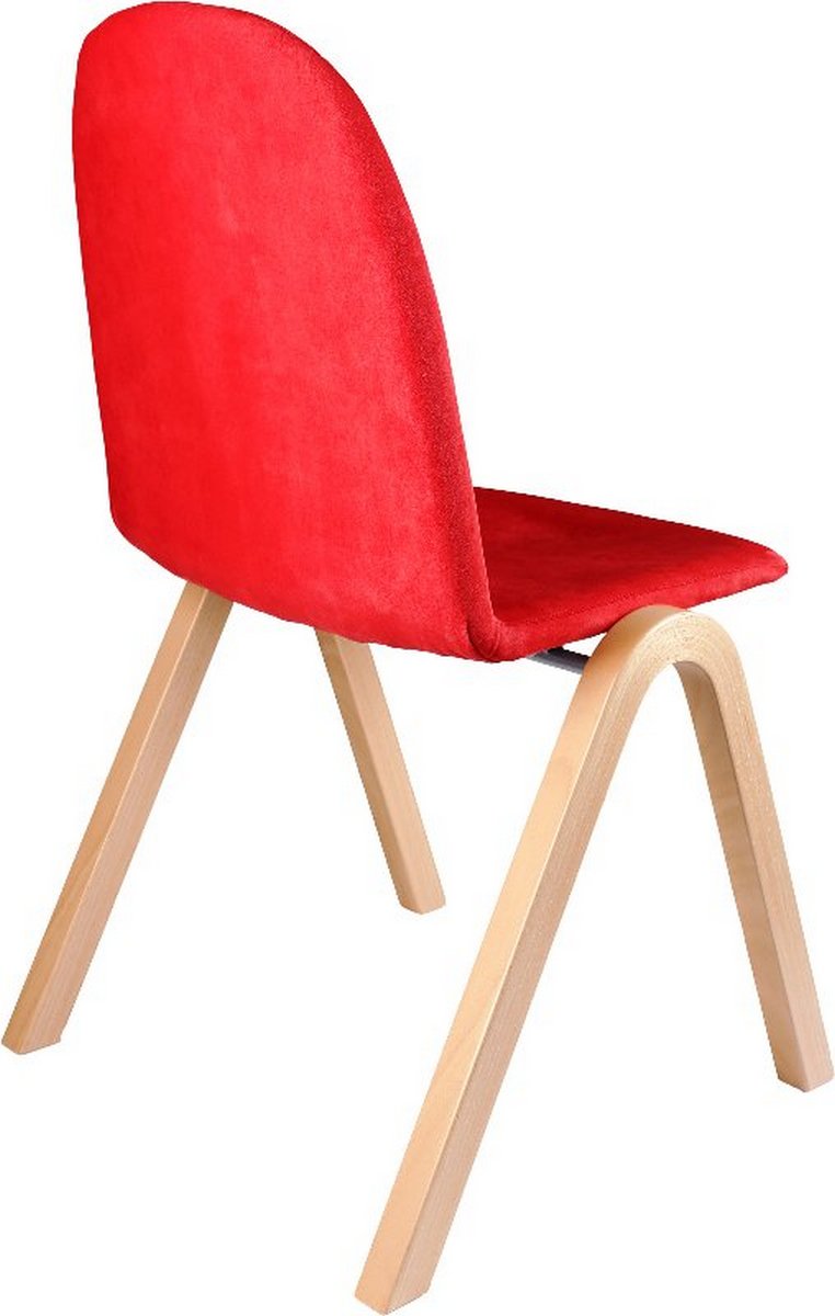 czerwone krzesło drewniane tapicerowane do restauracji