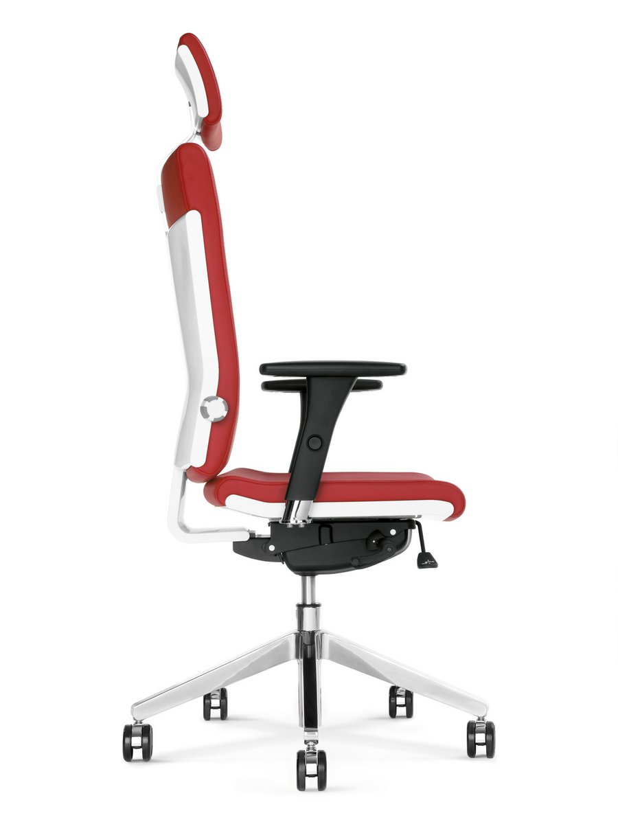 Fotel biurowy obrotowy BELITE czerwony fotel biurowy z zagłówkiem