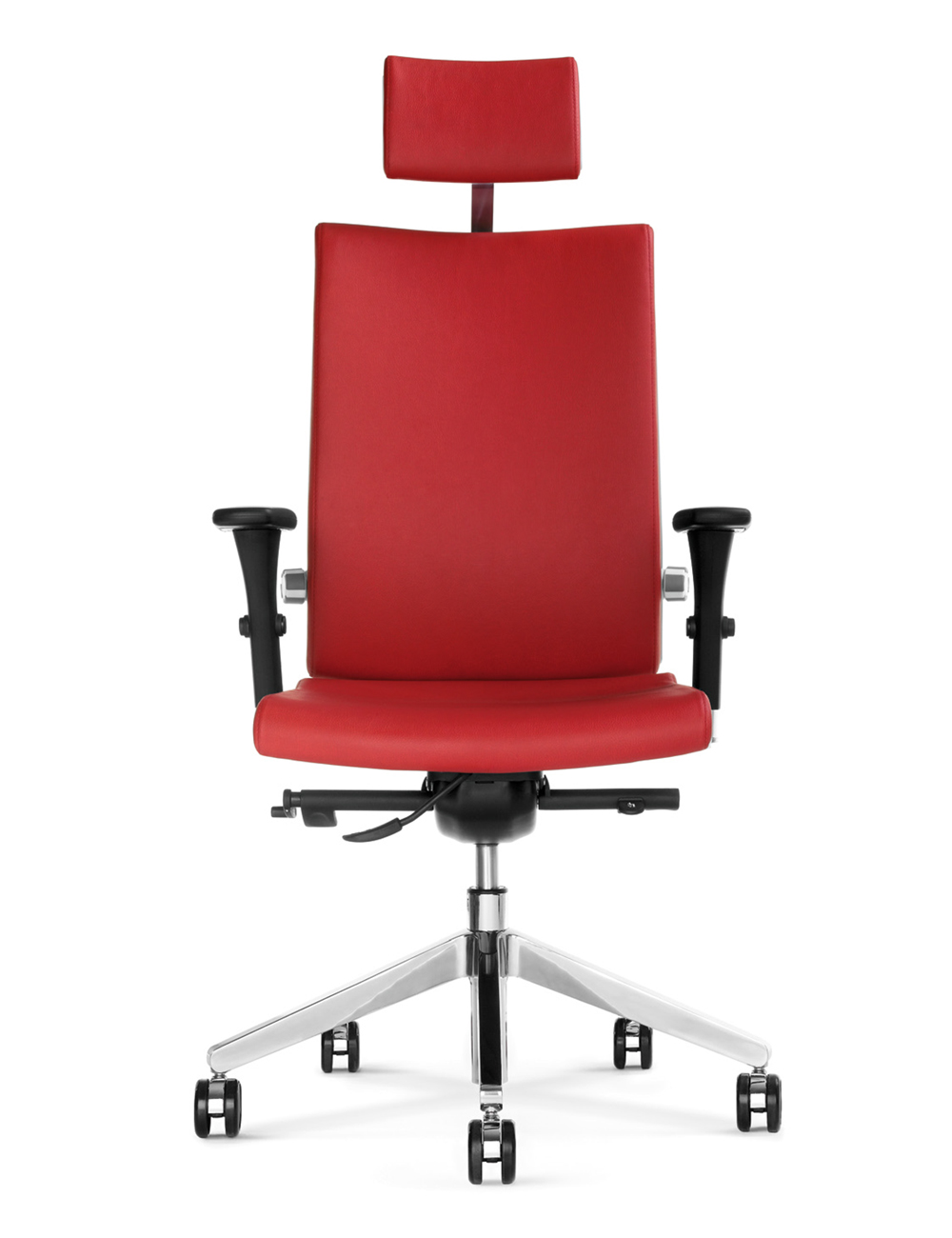 Fotel biurowy obrotowy BELITE czerwony fotel biurowy z zagłówkiem